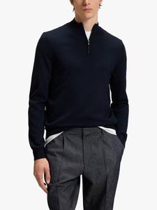 BOSS Pure Wool Slim Fit джемпер с молнией HUGO BOSS, Dark Blue