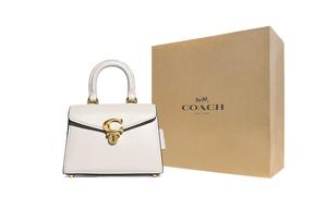 COACH Кожаная сумка через плечо маленькая женская белая