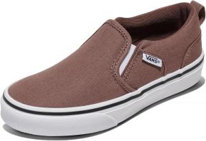 Кеды Vans Asher без шнурков для детей и подростков, Canvas Deep Taupe
