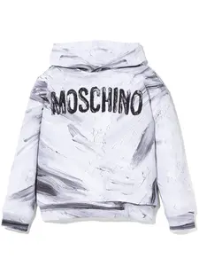 Худи с логотипом Moschino Kids, белый