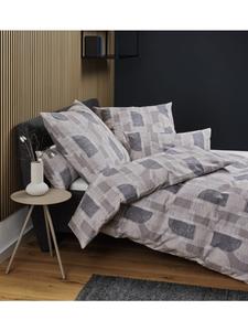 Постельное белье из хлопка Janine Chinchilla цвета серебристый антрацит Janine, 155 x 220 + 80 x 80 см