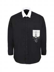Karl Lagerfeld Рубашка на пуговицах Regular fit в черном цвете
