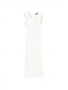 Декорированное платье миди Maje, белый