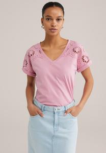 Футболка с принтом WE Fashion, розовый