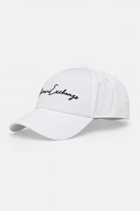 Хлопковая бейсболка Armani Exchange, белый