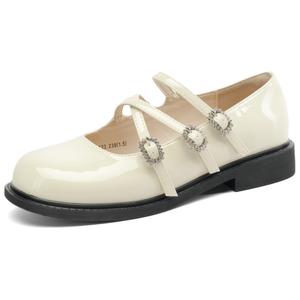 JOSINY Женские туфли Мэри Джейн на массивном каблуке экрю, цвет Ecru