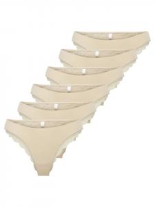 ONLY Трусы, 6 штук, бежевый цвет