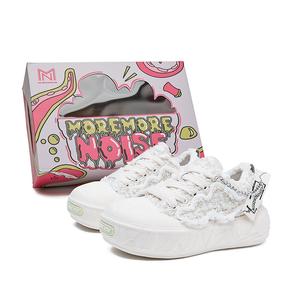 MOREMORENOISE Женские парусиновые туфли с низким верхом, белые