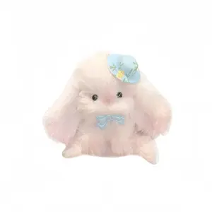 Кроличий мех палочка для скручивания материал для творчества сумка куклы плюшевая кукла высота 13см LALABABY