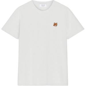Футболка с нашивкой в виде головы лисы Maison Kitsune, белый