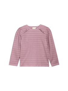 Лонгслив Minymo Longsleeve MIT-shirt LS Jaquard 123583KW modisches Longsleeve, фиолетовый