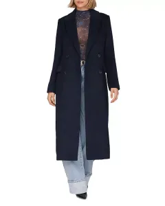 Сшитый на заказ двубортный пиджак Avec Les Filles, синий