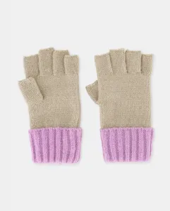 Двухцветные гладкие перчатки для девочки Kids El Corte Inglés, сиреневый
