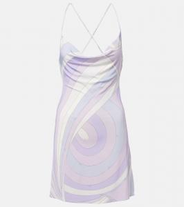 Айрид сатиновая джерси мини-платье Pucci, Lavander