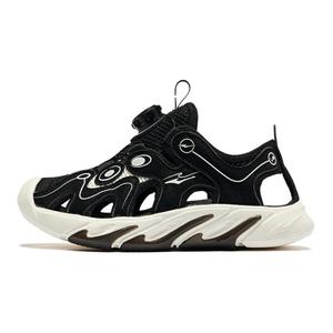 Антискользящие износостойкие детские сандалии Black White для подростков ERKE KIDS, черный/Microбелый