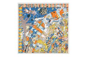 Шёлковый платок HERMES Мультиколор