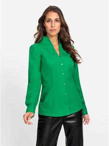 Блузка-рубашка травянисто-зеленого цвета Heine