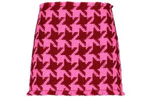 Клетчатая мини-юбка с высокой талией VERSACE, розовая