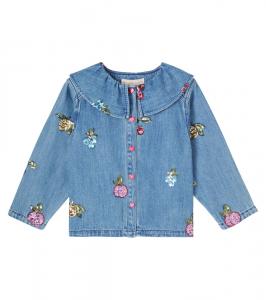 Джинсовая рубашка с пайетками magot Konges Sløjd, Vitamins