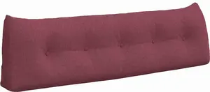 Подушка для спины , цвет вино-красный, 160 x 24 x 50 см, ткань vidaXL