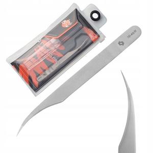 Сталекс, Пинцет для наращивания ресниц изогнутый, Pro Expert TE-40/11, STALEKS