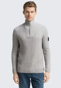 Джемпер Tom Tailor, Grey/Offwhite Plated