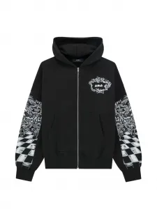 Толстовка с капюшоном на молнии AMIRI, черный