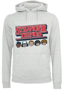 Пуловер F4NT4STIC Hoodie Stranger Things Caricature Logo Netflix TV Series, цвет grau meliert