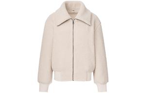 Пальто бархатистое женское айвори UNIQLO, айвори