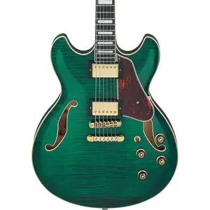 Электрогитара Ibanez AS93FM Artcore Expressionist - Прозрачный мохово-зеленый