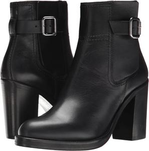 Generic Женские ботильоны с круглым носком, массивным устойчивым каблуком, на щиколотке, с комфортными пряжками, высокие туфли на каблуке, классические черные, на резинке, для вечеринок, с квадратным каблуком