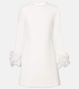 Мини-платье из крепа Safiyaa, Ivory With Ivory