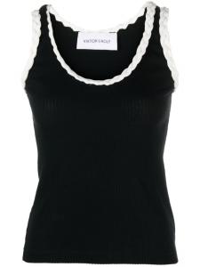 Viktor & Rolf топ с плетеной отделкой, черный