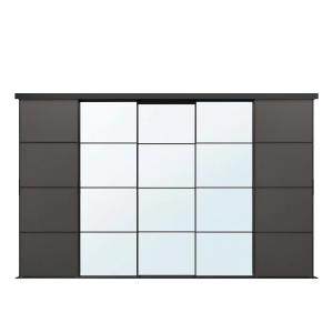 Раздвижная дверь комбинация SKYTTA/MEHAMN/AULI IKEA, 376x240 см, цвет glass