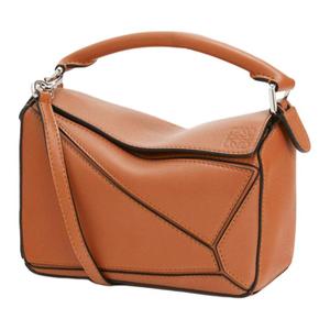 Сумка-головоломка из классической телячьей кожи Mini Tan LOEWE