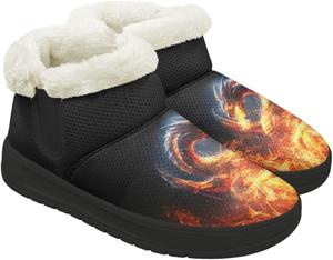 Женские зимние ботинки до щиколотки с искусственным мехом, теплые зимние прогулочные ботинки с мемори-пеной Fuojuvelie, Dragon