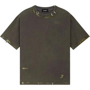 Футболка с эффектом выцветания WE11DONE, серый