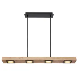 Подвесной светильник LED JOYA LED-модуль 1 шт. Теплый белый свет Подвесная лампа/люстра для гостиной/обеденного стола/элегантная Globo Lighting, черный