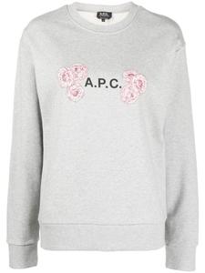 A.P.C. толстовка с логотипом, серый