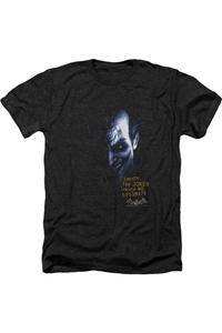Футболка Batman Arkham Asylum Arkham Joker для взрослых Heather Gildan, черный
