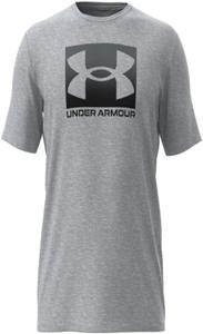 Футболка Under Armour Mens Boxed Sports Updated с коротким рукавом, (011) Mod Gray Light Heather/Black