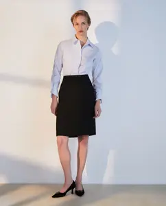 Базовая прямая короткая юбка Woman El Corte Inglés, черный