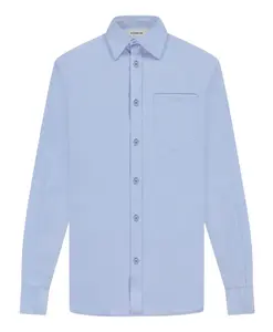 Синяя хлопковая поплиновая рубашка FlãNeur, синий