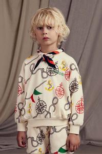 Детская толстовка Mini Rodini Nautical, бежевый