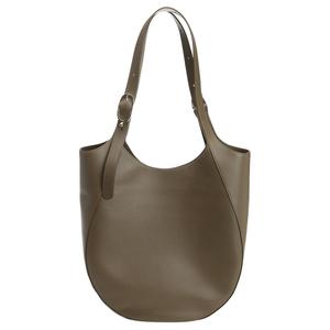 LONGCHAMP Кожаная женская сумка через плечо зеленого цвета