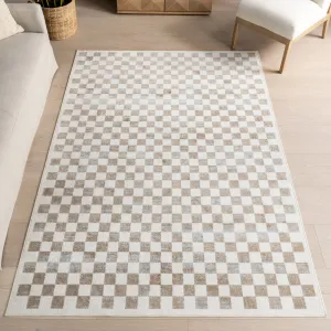 Ковер Lulie Checkered Area Rug nuLOOM, 305x427 см, бежевый