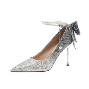 QITUMAUL Стройные каблуки на высоком каблуке женские Gunmetal, цвет Gunmetal[Heel Height 9.5cm]