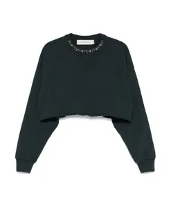 Черный свитер с кристальной отделкой Golden Goose, черный