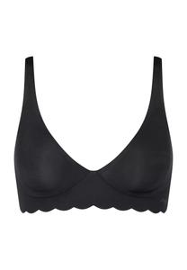 Мягкий женский бюстгальтер под грудью без косточек Zero Microfibre 20 Sloggi, черный