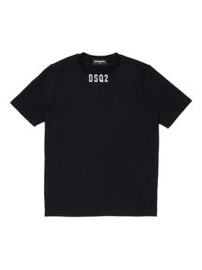 DSQUARED2 KIDS футболка с вышитым логотипом, черный